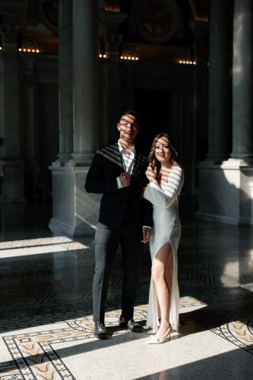 Classy Library of Congress Engagement Photos