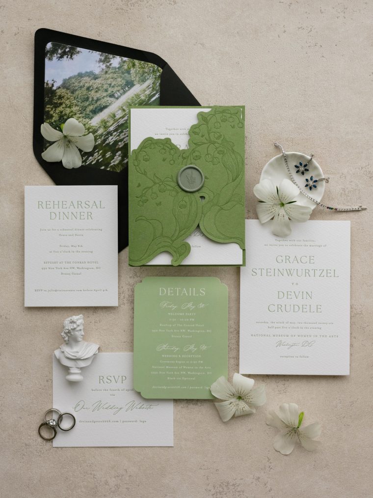 Sunset and Sea-Inspired Wedding at the National Museum of Women in the Arts